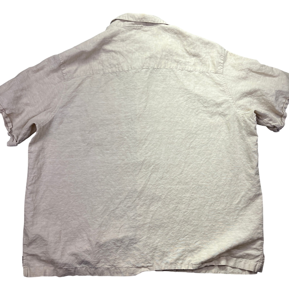 Cafe Luna Linen Blend Camp Shirt‎ Short Sleeve Button Up Casual Mens 2XL - Picture 6 of 8